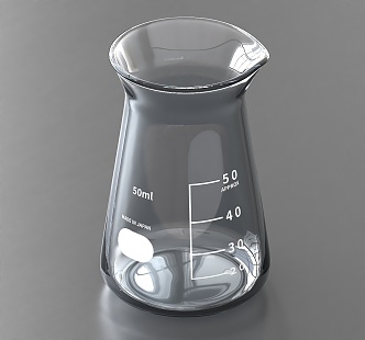 Experimental cup conical beaker conical experimental vessel high beaker experimental vessel beaker laboratory glassware 50 ml beaker high beaker experimental vessel 3d model