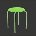 Modern Minimalist Furniture Stool With White Cushion And Metal Legs Design