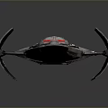 Sleek Futuristic Spacecraft With Silver Exterior And Wing Structure For Aerospace Missions