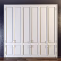 Modern White Dresser With Sleek Design And Multiple Storage Cabinets And Metal Handles