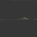 Detailed Terrain Model Featuring Mountain Ocean Island Green Vegetation And Coastline