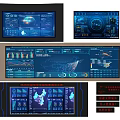 Modern Display Digital Large Screen Exhibition Hall Display Large Screen Command Center Monitoring Large Screen Curved Large Screen 3d model