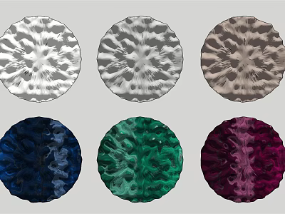 Stylish Circular Textured Wall Decor in Various Colors for Home Interior 3d model