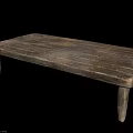 Rustic Wooden Table With Natural Texture And Solid Wood Legs Design 3d model