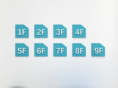 Floor Card 3d model Floor Card 3d model