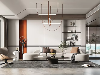 modern living room 3d model