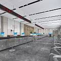 Modern Hall Certificate Service Hall 3d model