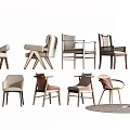 Stylish Leisure Chairs With Various Modern Designs Wooden Frames And Comfortable Cushions