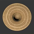 Woven Straw Hat with Wide Brim and Colorful Decorative Band for Daily Wear