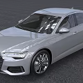 Silver Audi Sedan Featuring Sleek Design Alloy Wheels And Modern Front Grille
