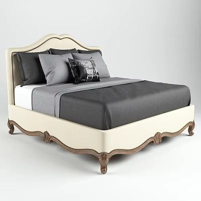 Double bed 3d model