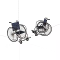 Medical Equipment Manual Wheelchairs With Metal Frame And Blue Seats