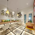 Cozy Milk Tea Shop Interior With Menu Boards Counter Green Plant Wall And Decorative Chair