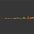 Colorful Assorted Food Display With Fruits Desserts Snacks Drinks And Candies