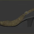 Women's Light Brown Woven Texture Heels With Medium Heel And Ankle Strap