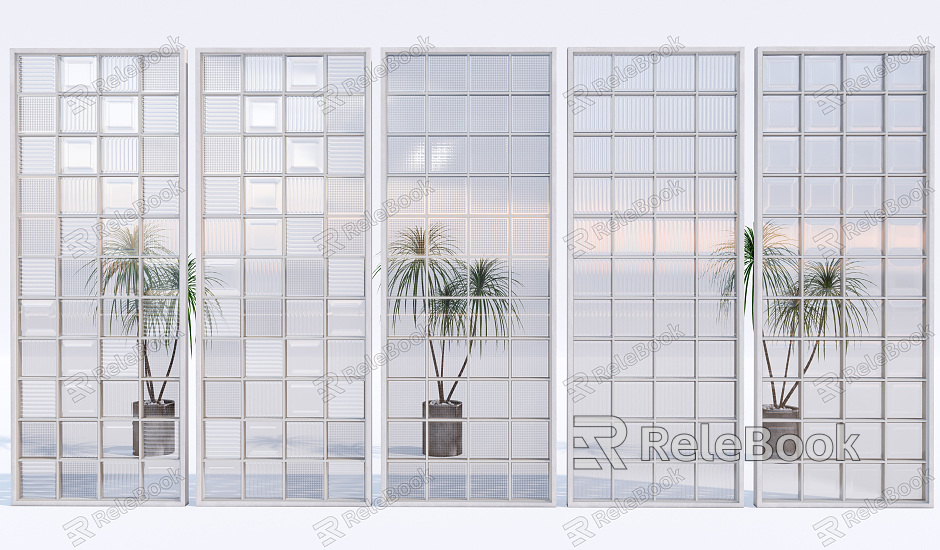 Modern Partition Glass Brick Landscape Wall Background Wall Glass Brick Partition Art Glass Glass Screen Changhong Glass model