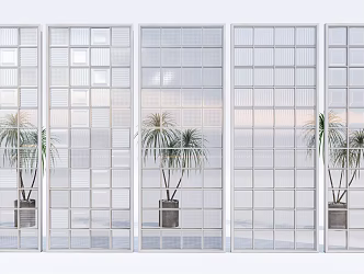 Modern Partition Glass Brick Landscape Wall Background Wall Glass Brick Partition Art Glass Screen Changhong Glass 3d model