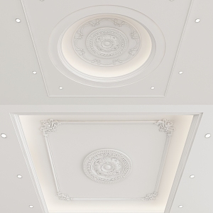 European-style ceiling 3d model