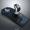 Car Gear Shift Lever With Black Base White Handle And Control Knob In Automotive Interior