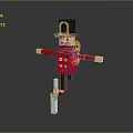 Traditional Nutcracker Figure Standing Pose With Red Coat Black Hat And Wooden Body