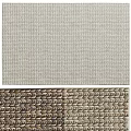 Light Gray Woven Square Rug With Textured Beige And Brown Pattern Design 3d model