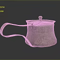 Vintage Metal Container With Lid And Curved Handle For Daily Living Use