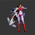 Sci-fi Beauty Cyber Beauty Sci-fi Woman Warrior Future Woman Warrior Sci-fi Lady Soldier Cyber Woman Warrior 3d model