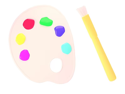 Palette Art Supplies Sketchpad 3d model Palette Art Supplies Sketchpad 3d model