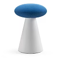 Round Seat Stools In Various Colors With Conical Legs And Multiple Sizes 3d model