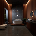 Modern toilet washroom 3d model