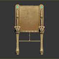 Traditional Gilded Chair With Carved Backrest Animal Head Armrests And Decorative Legs