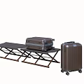 Various Travel Suitcases With Wheels And Telescopic Handles In Different Colors