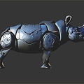 Modern Cartoon Character Rhinoceros Mechanical Rhinoceros Machine Rhinoceros 3d model