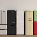 Beko Fridges In Various Colors Arranged In A Row With Modern Design