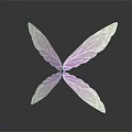 Elegant Modern Butterfly Wing Wall Decor With Purple White Gradient And Intricate Texture