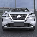 White Nissan SUV With Modern Front Design LED Headlights And Chrome Grille