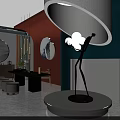 Modern Specialty Store Interior With Display Shelves Decorative Items And Green Plants
