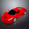 Red Sports Car With Sleek Design Black Windows And Silver Wheels