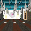 Bright Yoga Studio Interior With Hanging Hammocks Yoga Mats And Plants