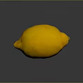 Fresh Yellow Lemon With Smooth Textured Skin On Dark Reflective Surface