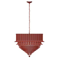 Elegant Crystal Chandelier With Golden Frame White Trim And Hanging Crystals