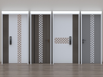 Security Door Wooden Door Glass Door Room Door Meeting Room Door Password Door Single Door Double Door 3d model