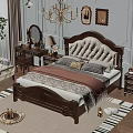 Classic Wooden Nightstand With Three Drawers Brass Handles Gold Lamp Decor By Ornate White Wall