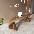 Modern Reception Desk Cashier Desk Bar Desk Reception Desk Simple Front Desk 3d model