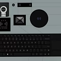 Wireless Computer Keyboard And Mouse Set With NFC Card Touchpad And Accessories 3d model