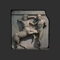 Cultural Art Exhibition Hall Featuring Ancient Greek Mythological Relief Sculpture With Centaur And Human Figures
