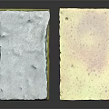 Two Dishwashing Sponges For Daily Cleaning With Blue And Yellow Colors
