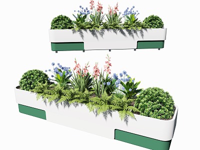 Flower box plant potted mobile flower box flowers and plants combination green plant flower box model