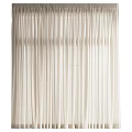 Elegant Beige Linen Curtain With Soft Pleated Design For Home Interior