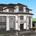 New Chinese Villa 3d model